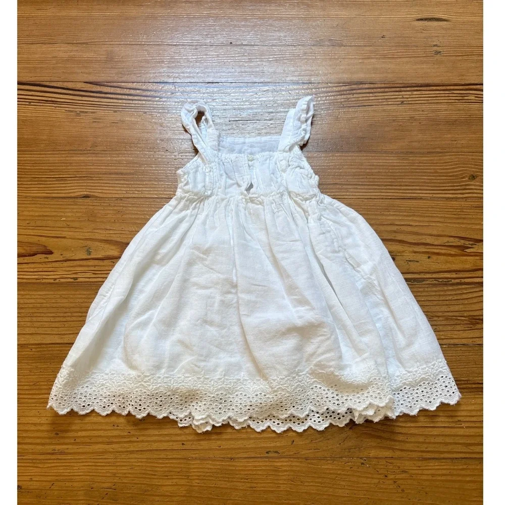 Old Navy Dress Kids White Boho Embroidered‎ Eyelet Lace SIZE 2T